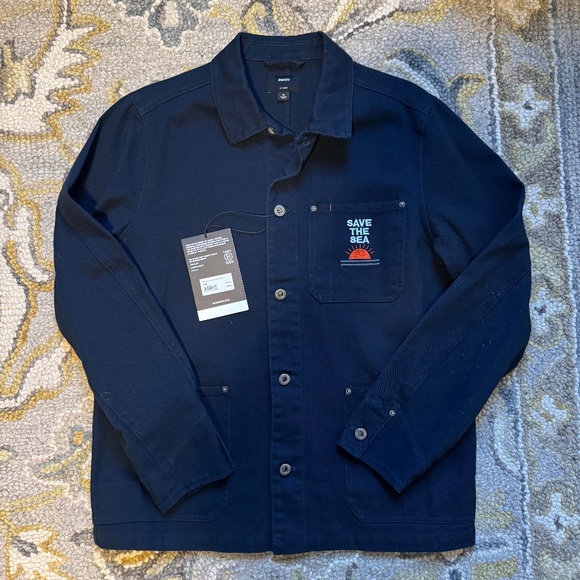Finisterre Save The Sea Embroidered Chore Jacket - Men's Medium - Picture 1 of 3